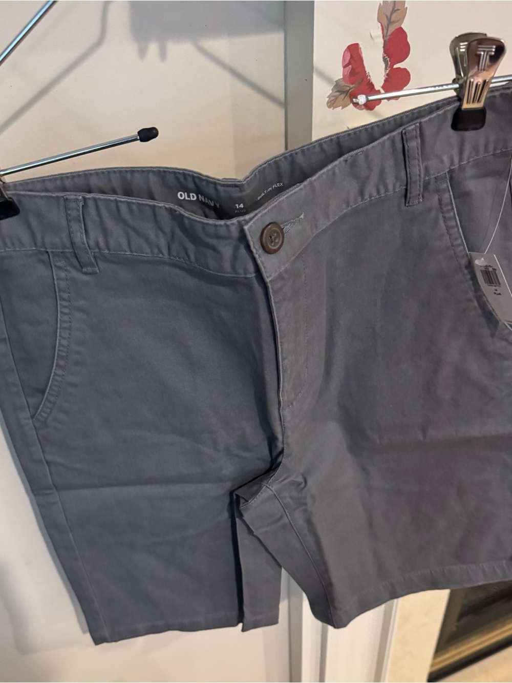 NWT Old Navy boys shorts, gray, 14 plus